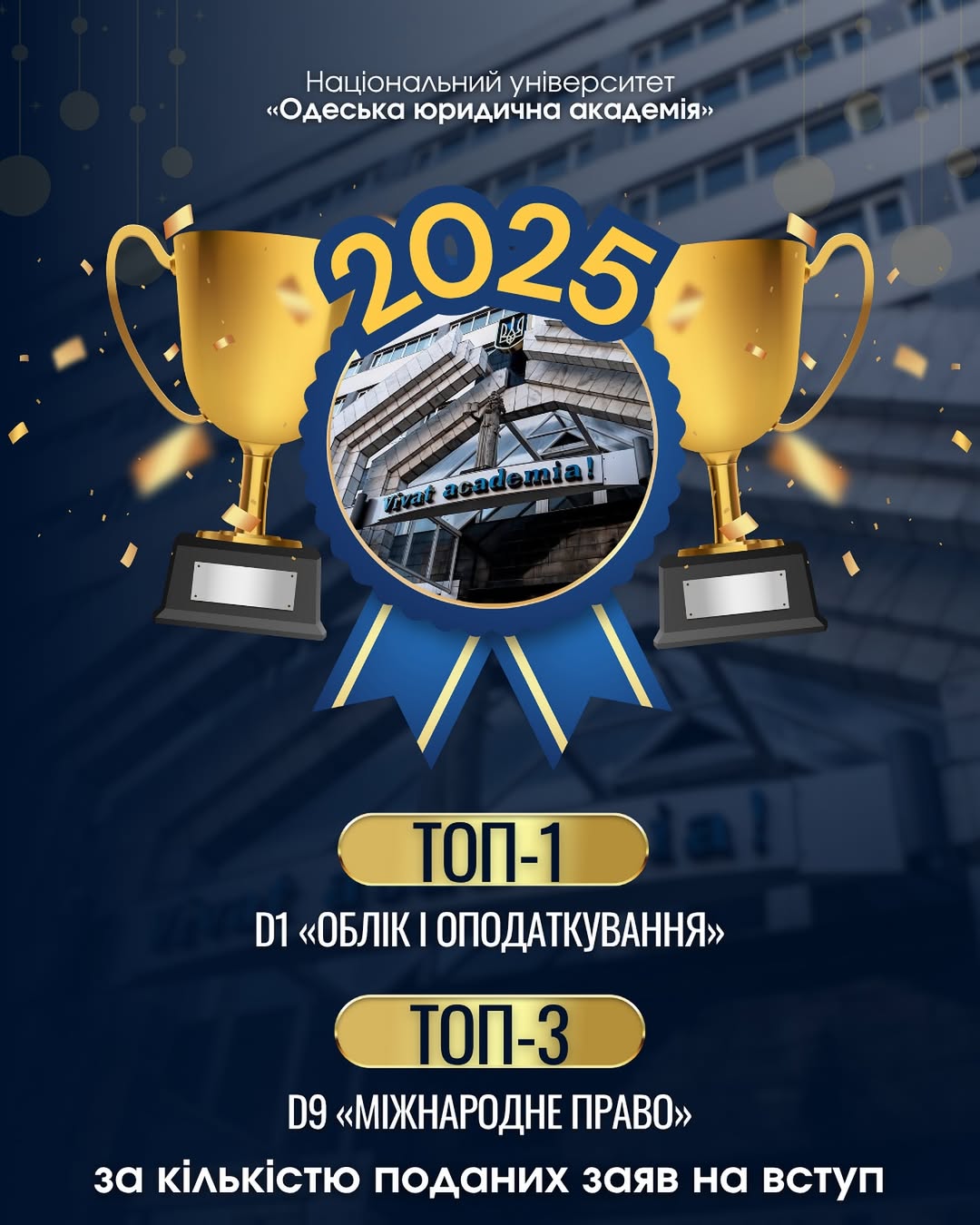 📢Національний університет «Одеська юридична академія» знову в ТОПі!